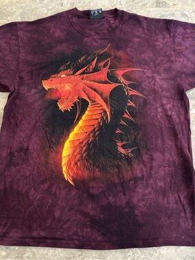 Vintage 2007 Skul Bone Dragon Tee XXL Tie Dye Graphic Shirt